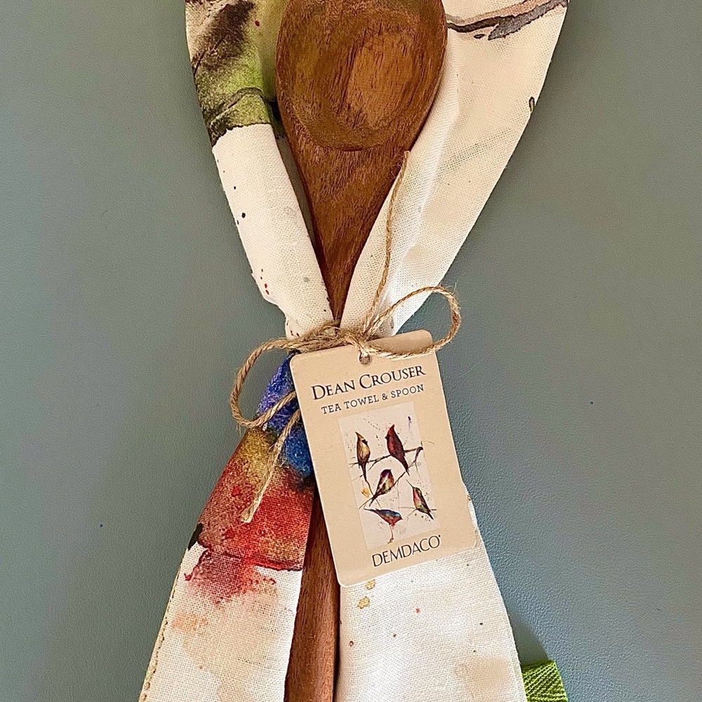 DEAN CROUSER BIRDS IN A TREE TEA TOWEL & SPOON by Demdaco